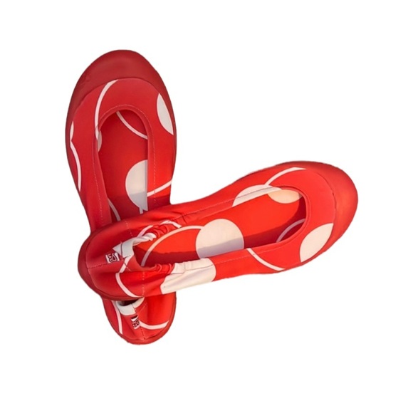 Luv Footwear Dream Flat Red Large Lunar Dot Women’s Size 7 - Picture 3 of 14